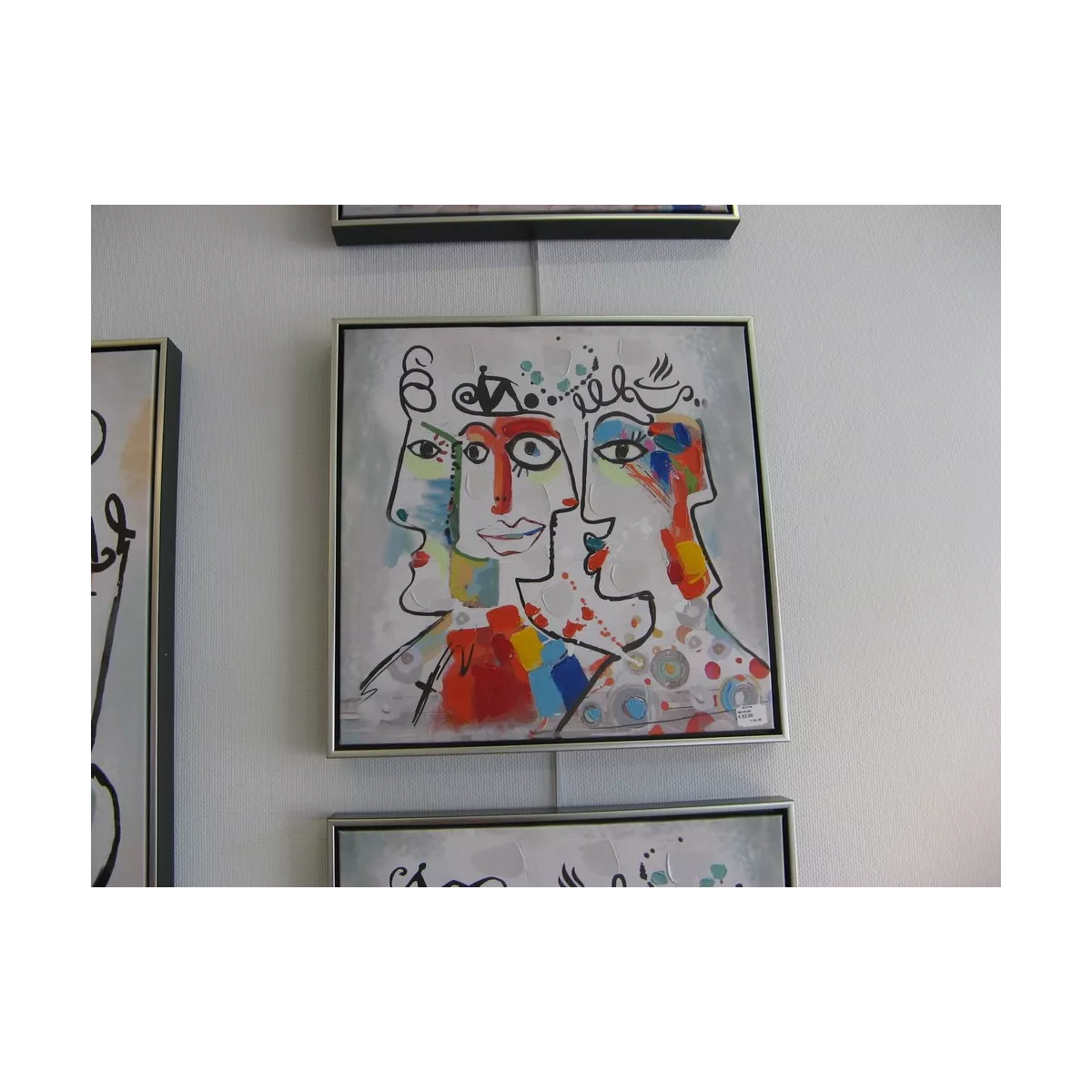 Tableau Picasso Blanc 40x40
