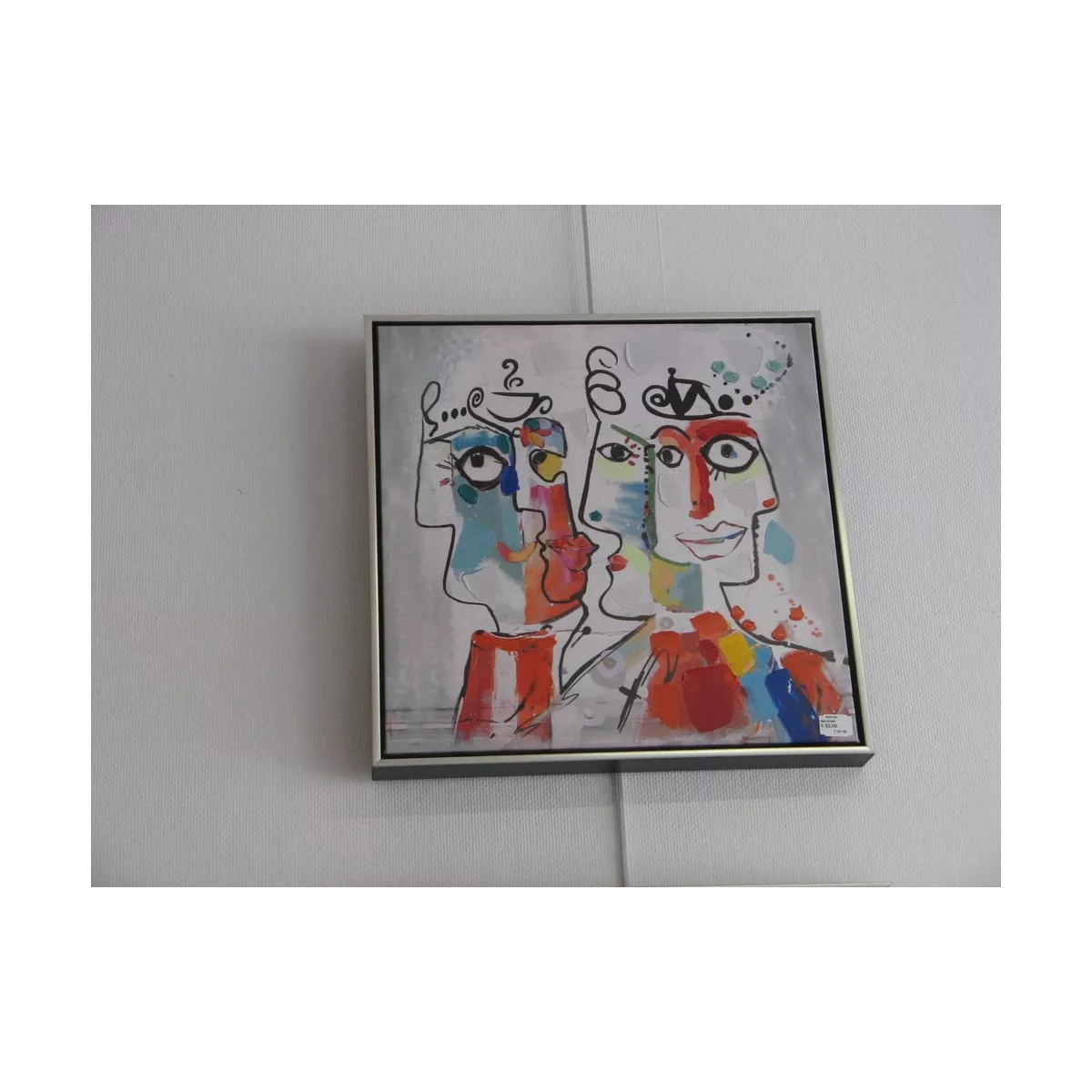 Tableau Picasso Blanc 40x40
