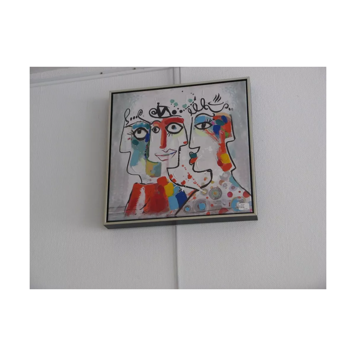 Tableau Picasso Blanc 40x40
