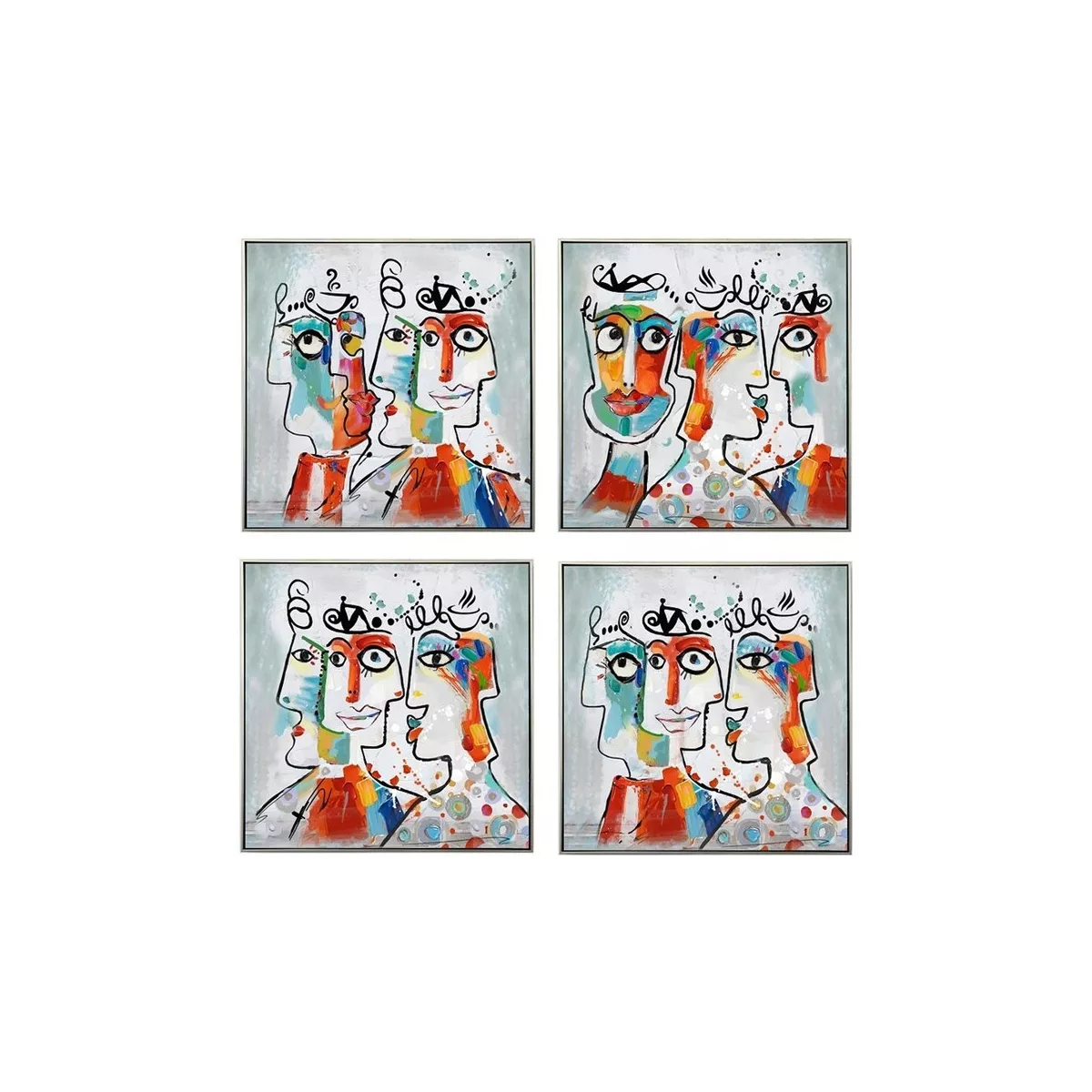Tableau Picasso Blanc 40x40
