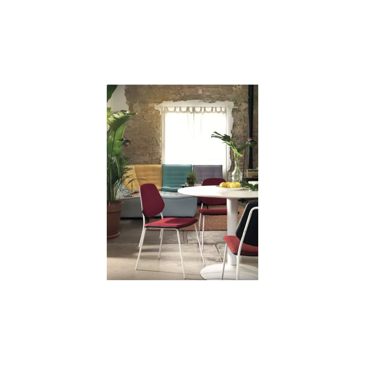 Table Abel ronde 100x100 Blanc