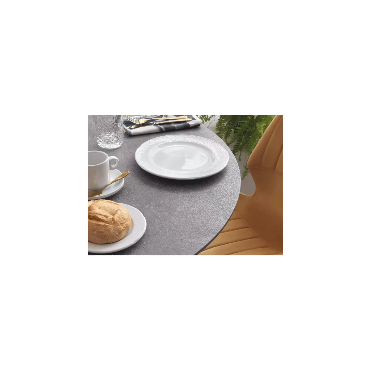 Table Abel ronde 100x100 Ciment