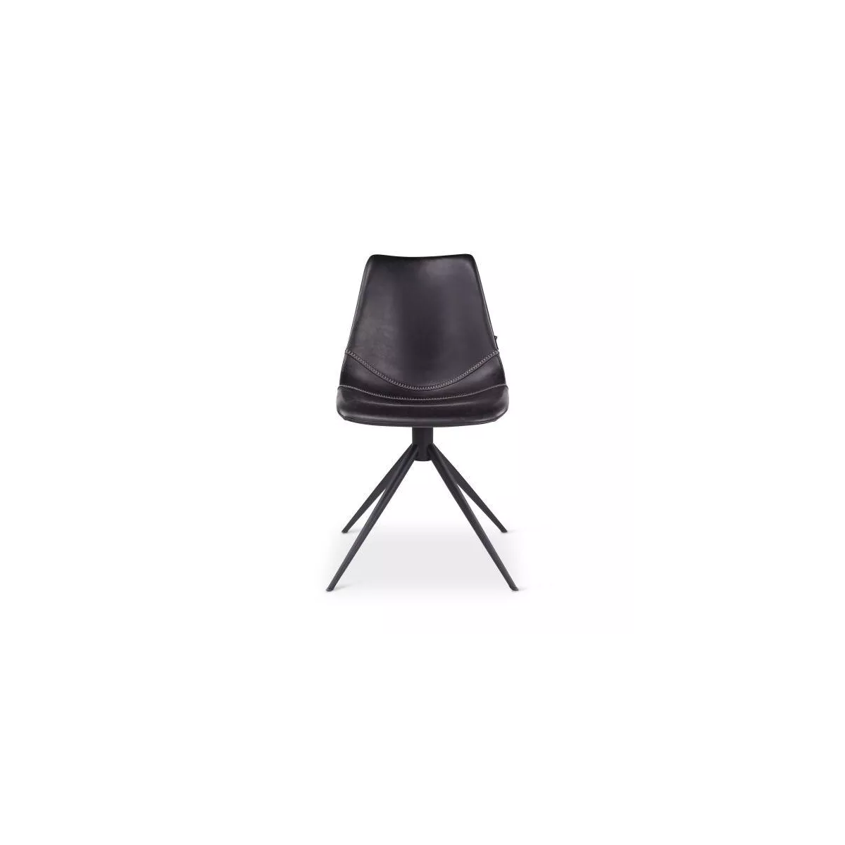 Chaise Happy Noire Pivotante