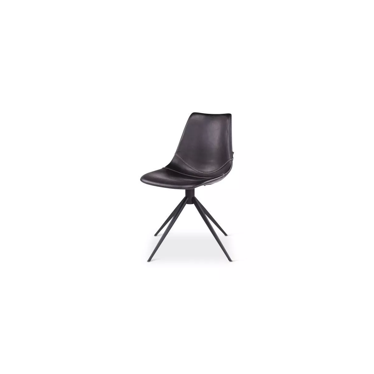 Chaise Happy Noire Pivotante
