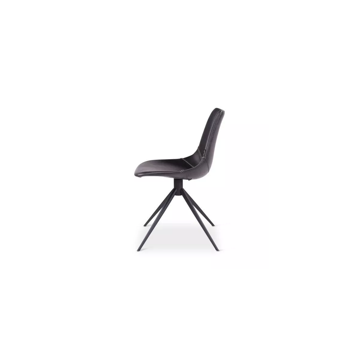 Chaise Happy Noire Pivotante