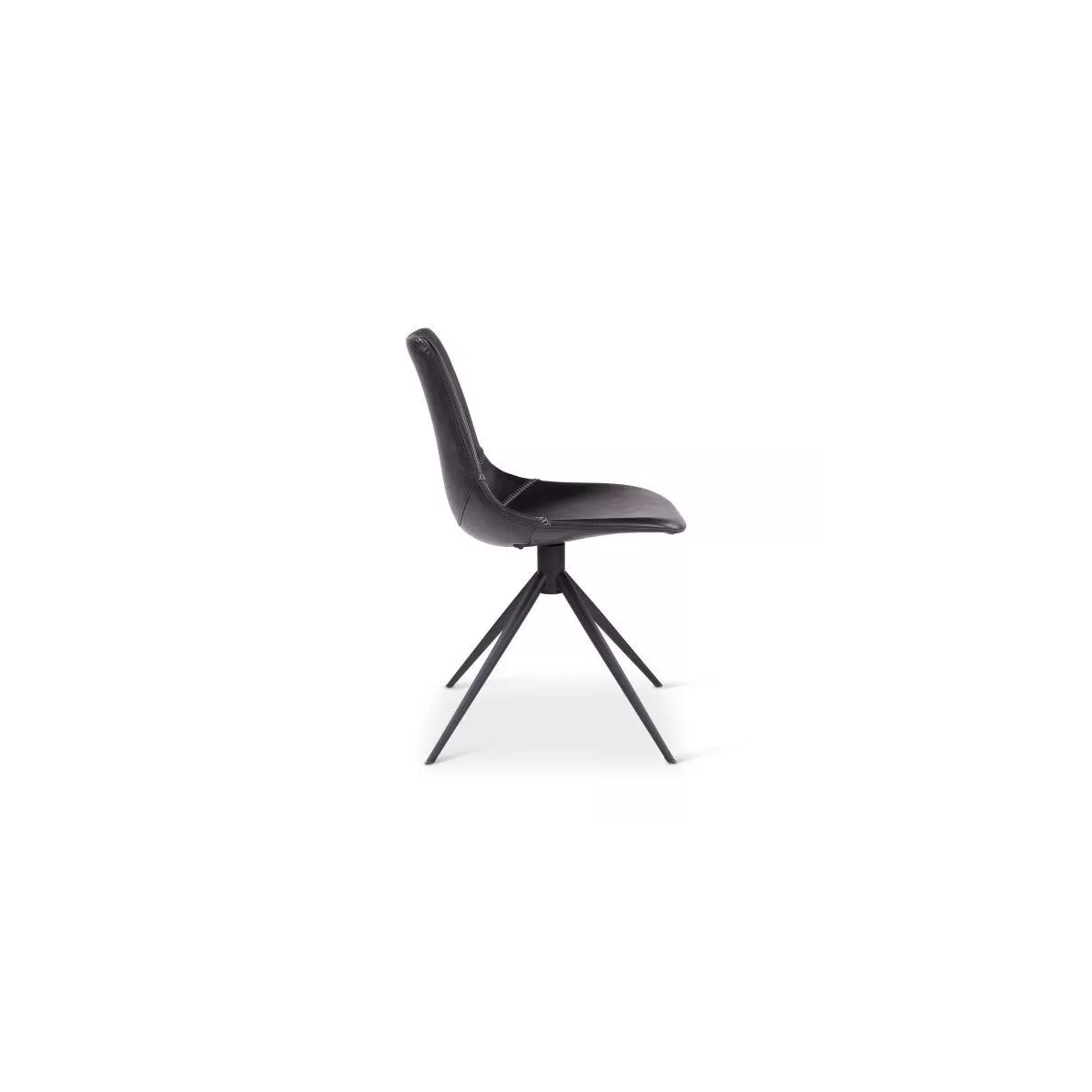 Chaise Happy Noire Pivotante