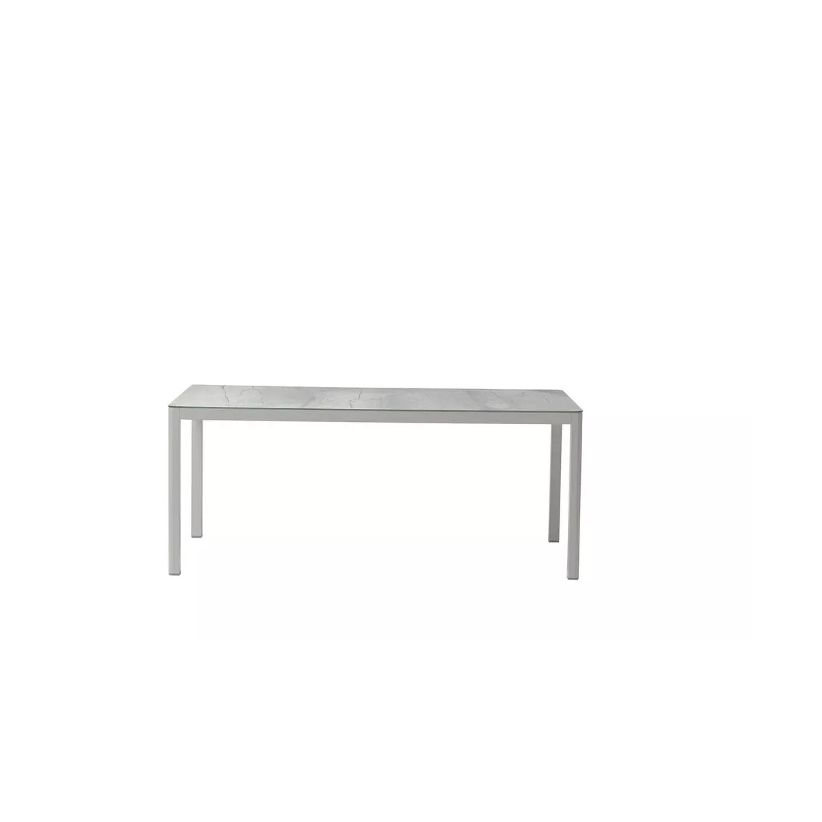 Table 180x90  Vérona  Aluminium et Verre