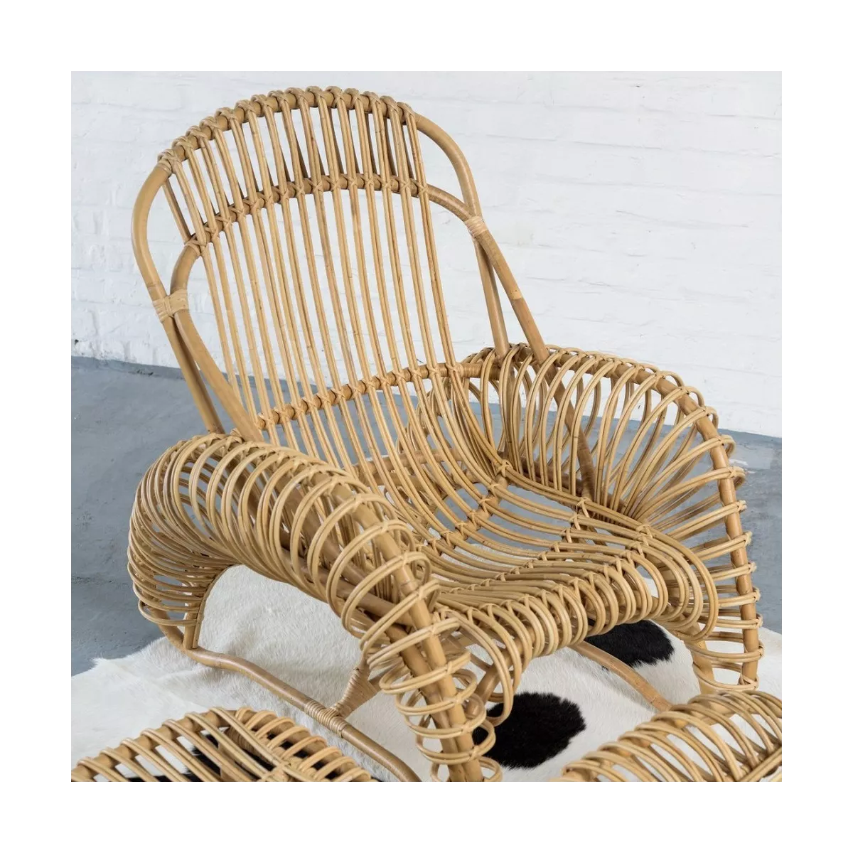 Fauteuil Rotin Boucle Naturel