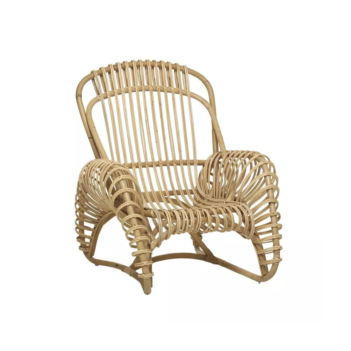 Fauteuil Rotin Boucle Naturel