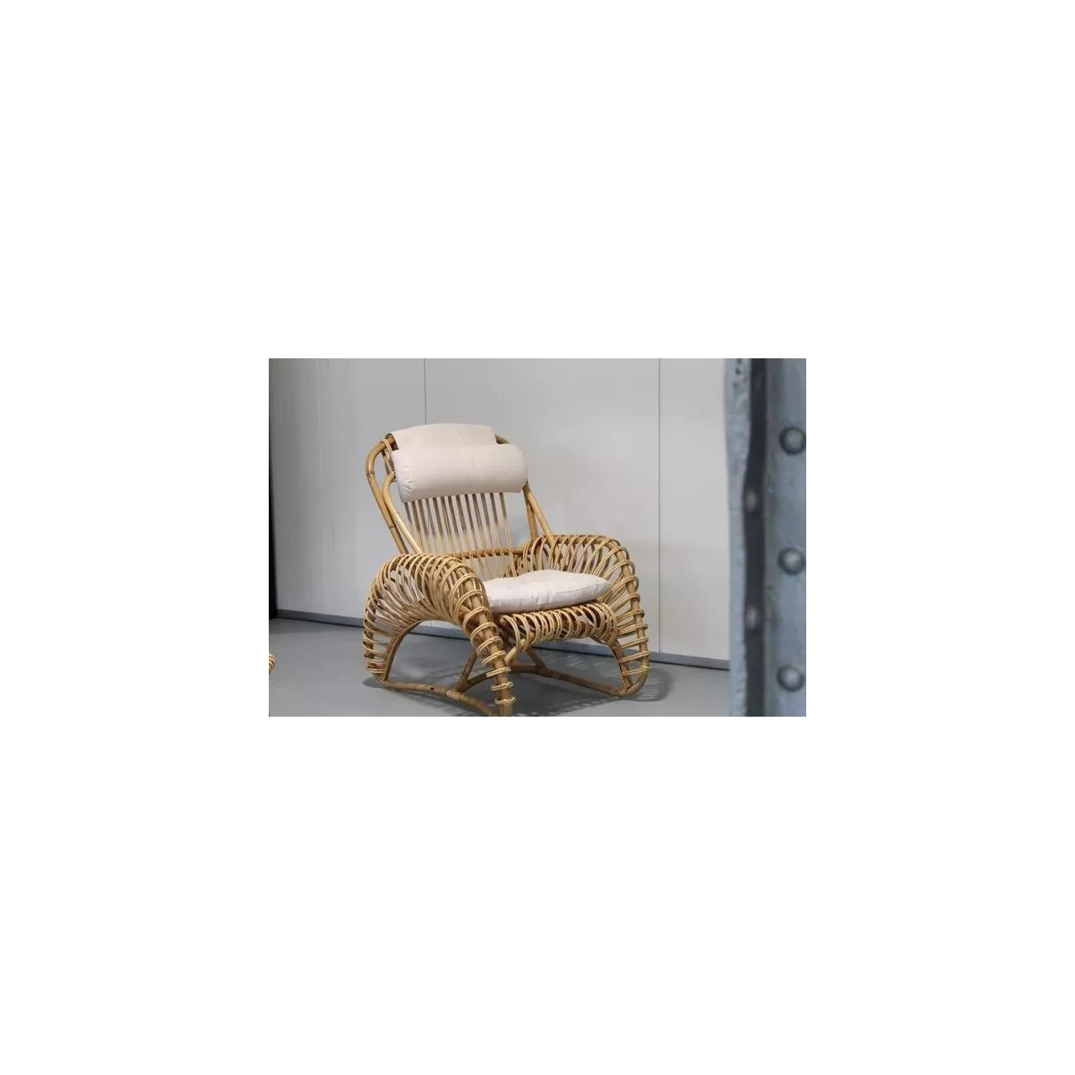 Fauteuil Rotin Boucle Naturel