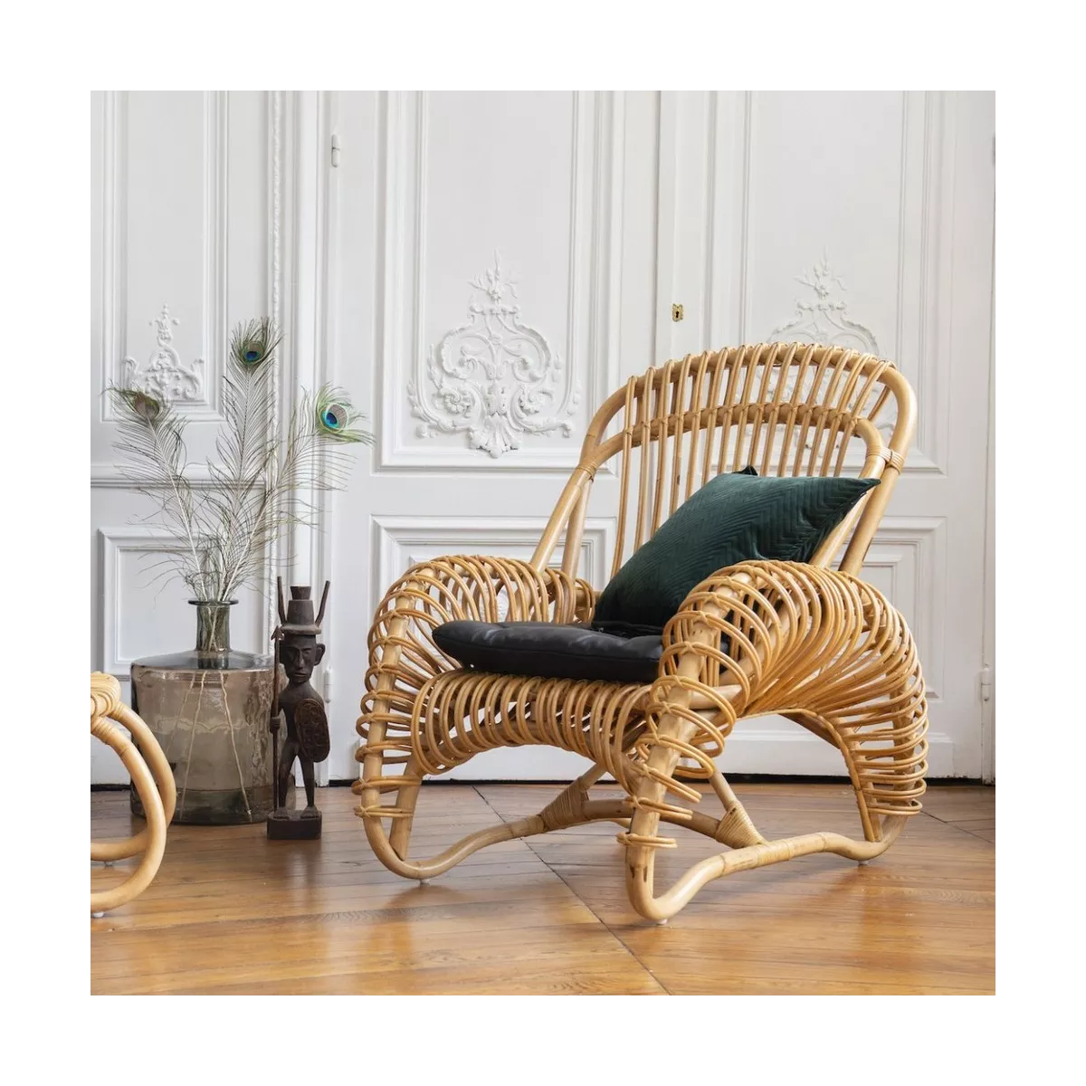 Fauteuil Rotin Boucle Naturel