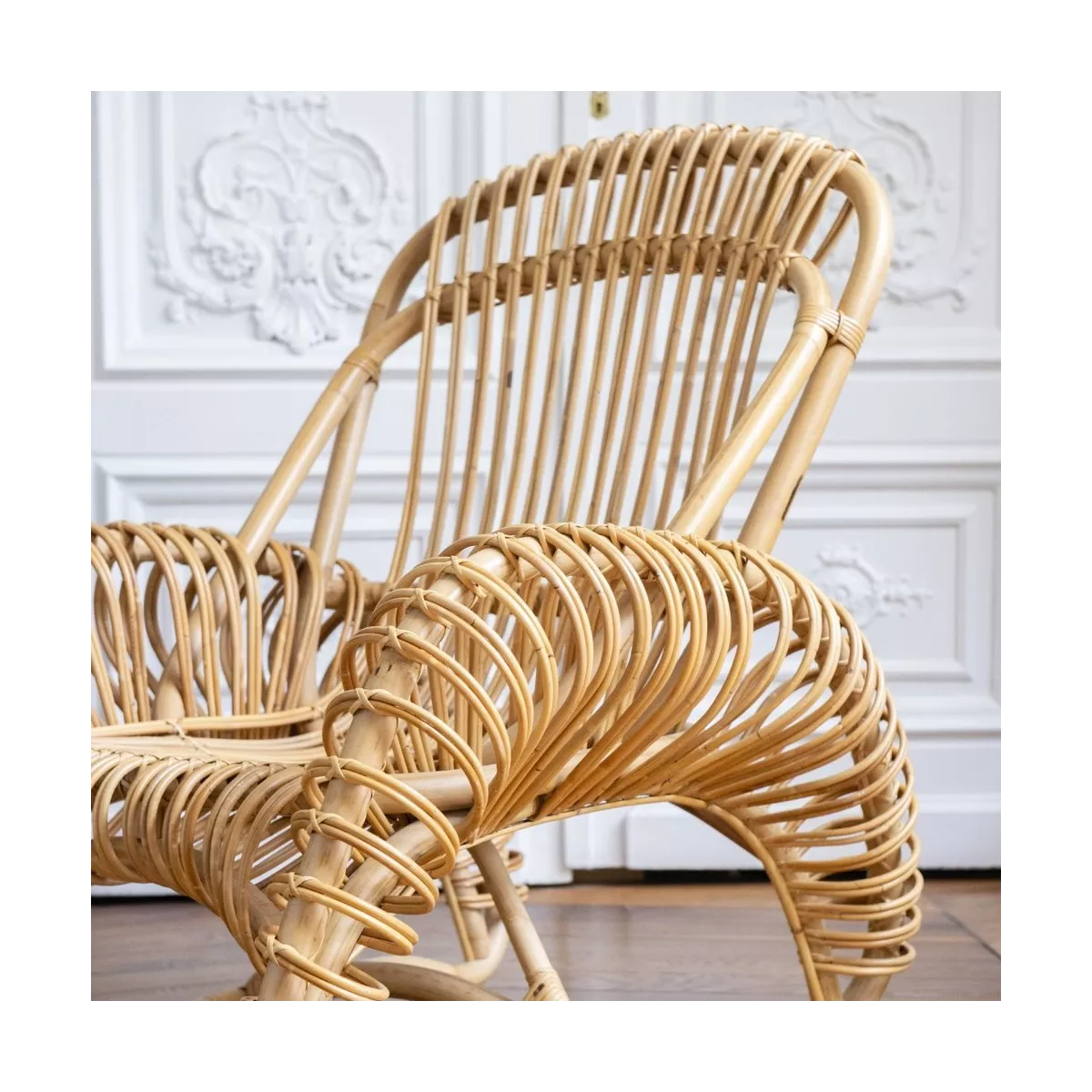 Fauteuil Rotin Boucle Naturel