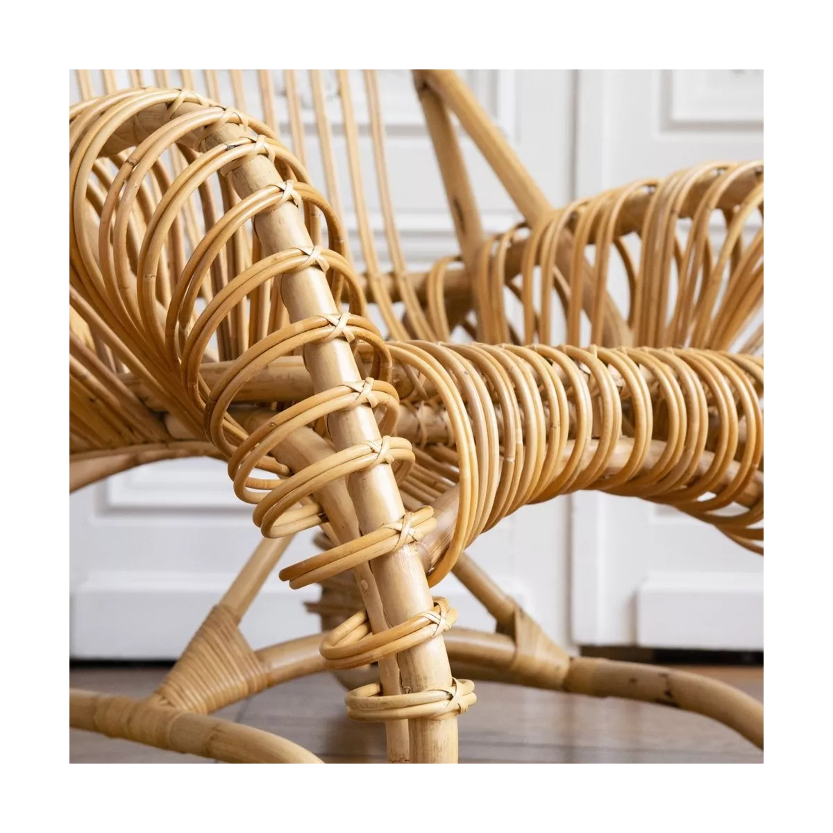 Fauteuil Rotin Boucle Naturel