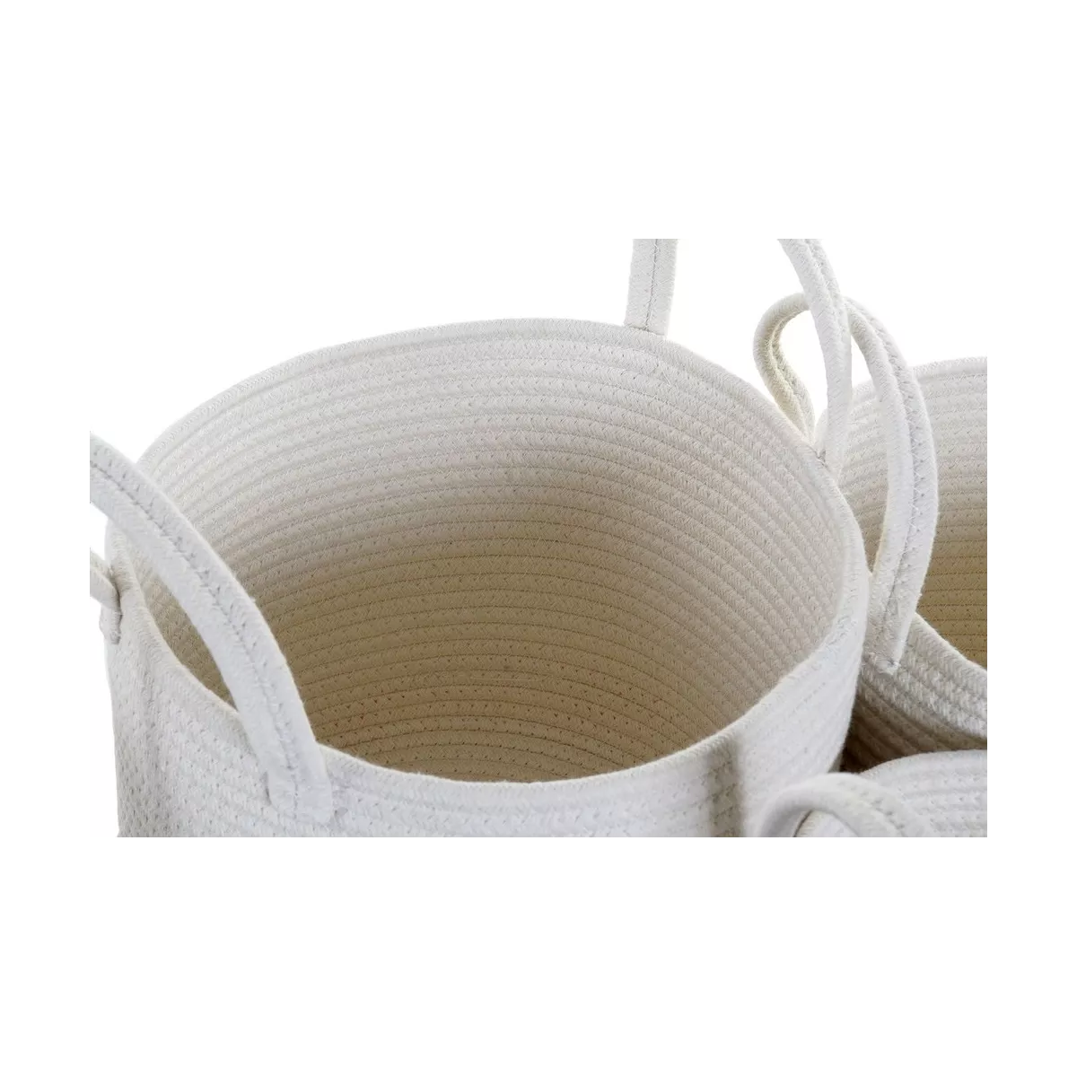 Corbeille ronde en coton Emma Orange 30x30