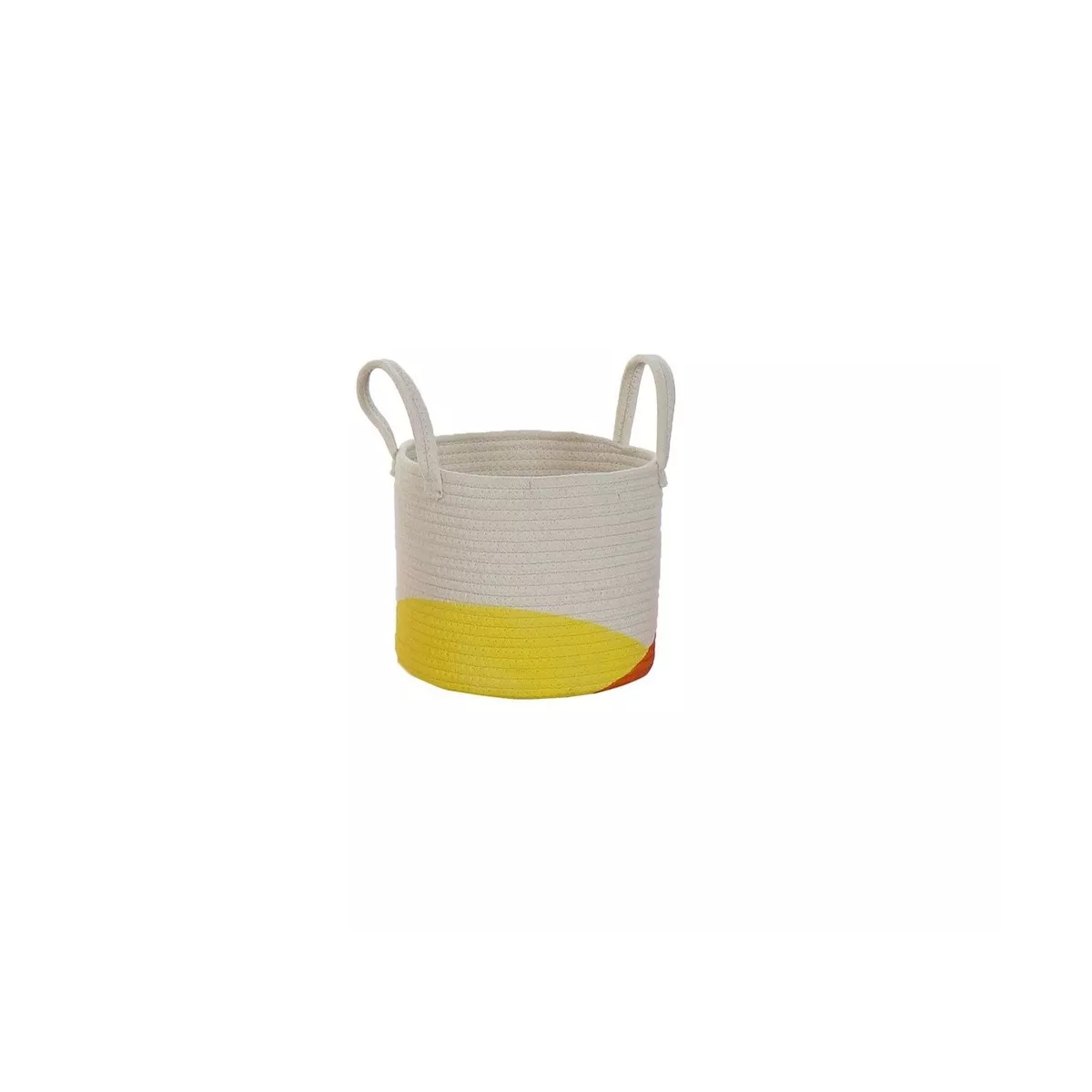 Corbeille ronde en coton Emma Orange 30x30