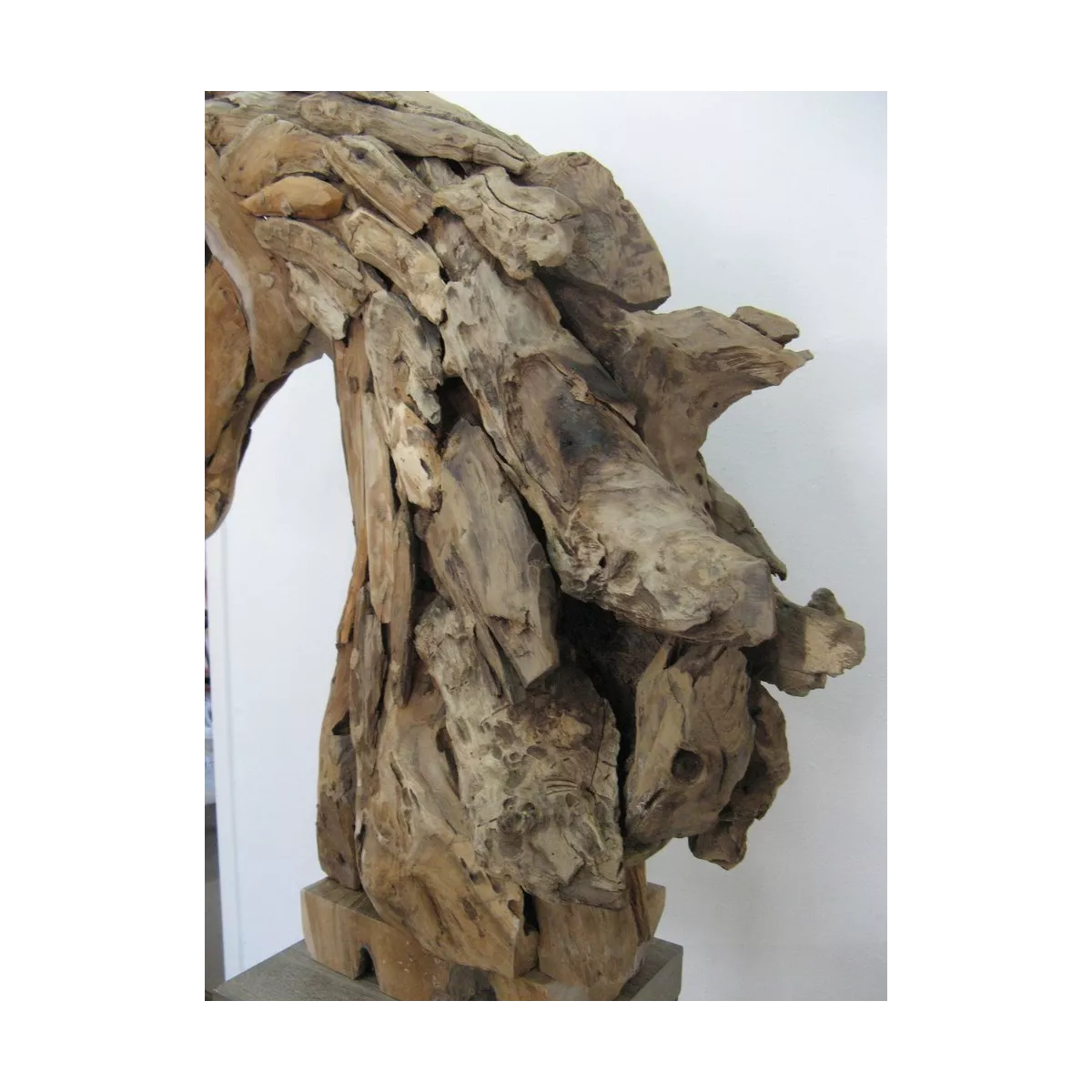 Tête de Cheval en Bois Flotté H.104cm