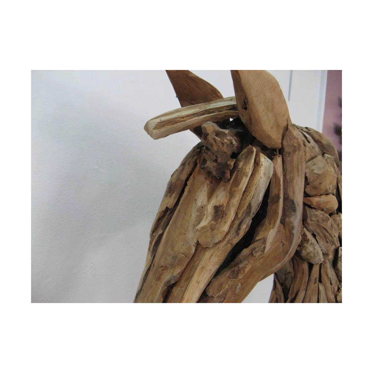 Tête de Cheval en Bois Flotté H.104cm