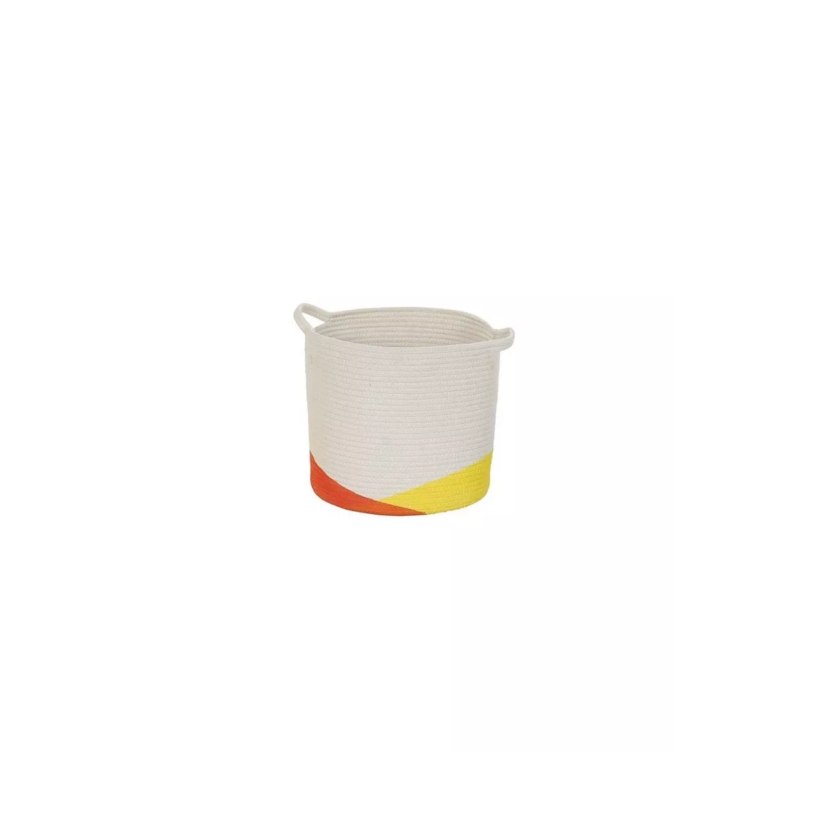 Panière ronde en coton Emma Orange 28x28