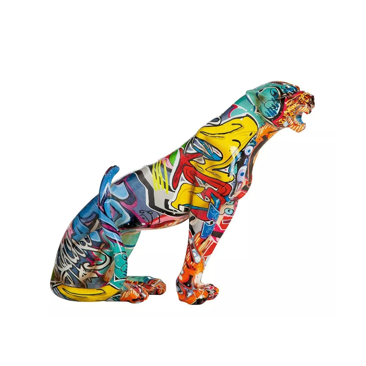 Sculpture Guépard Pop Art H.29cm