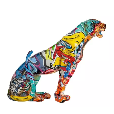 Sculpture Gépard Pop Art H.29cm