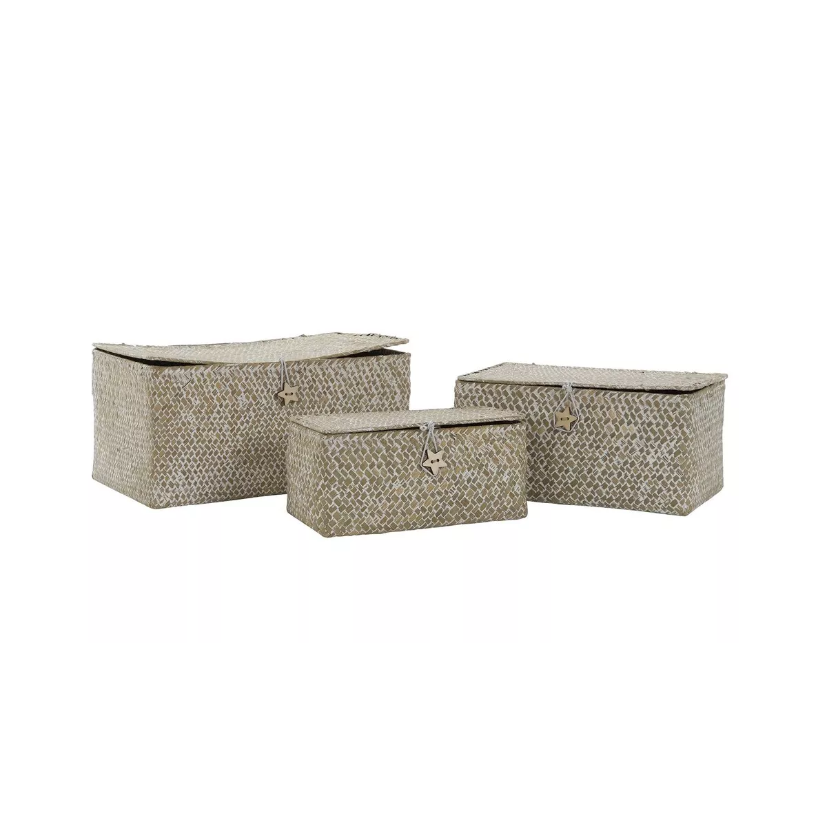 Corbeille en Fibres naturelles Blanchies 26x13
