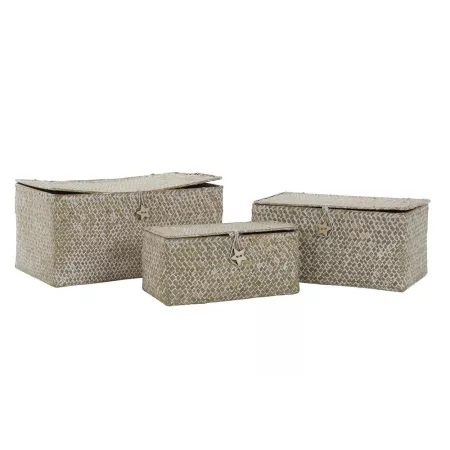 Corbeille en Fibres naturelles Blanchies 36x23