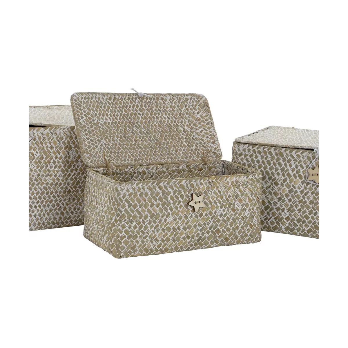 Corbeille en Fibres naturelles Blanchies 26x13