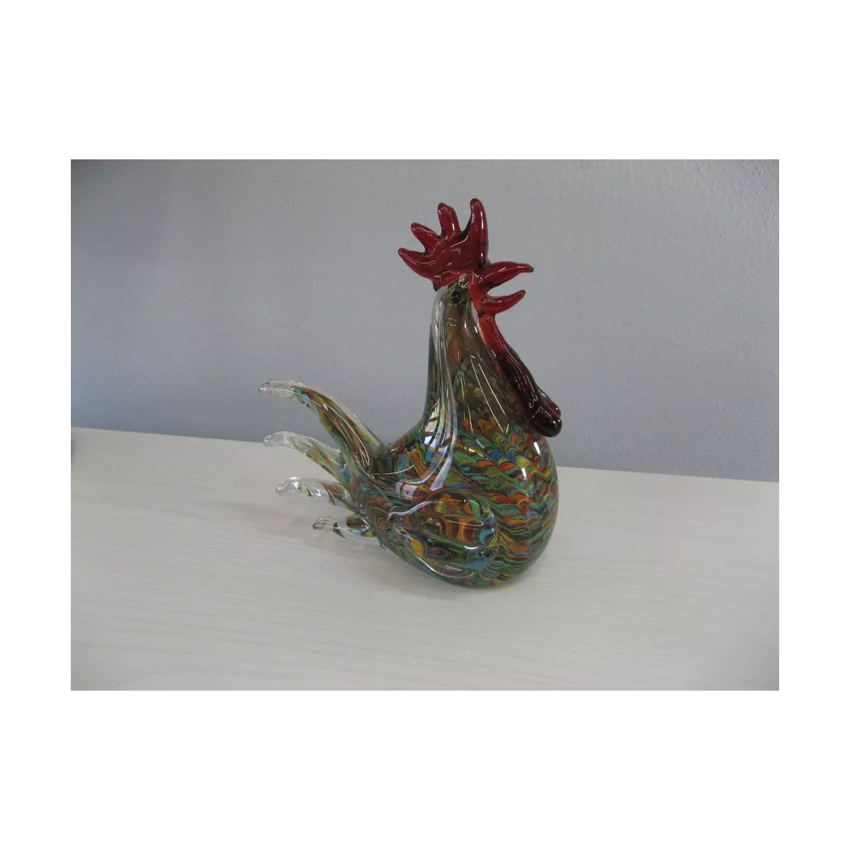 Poule en pate de verre