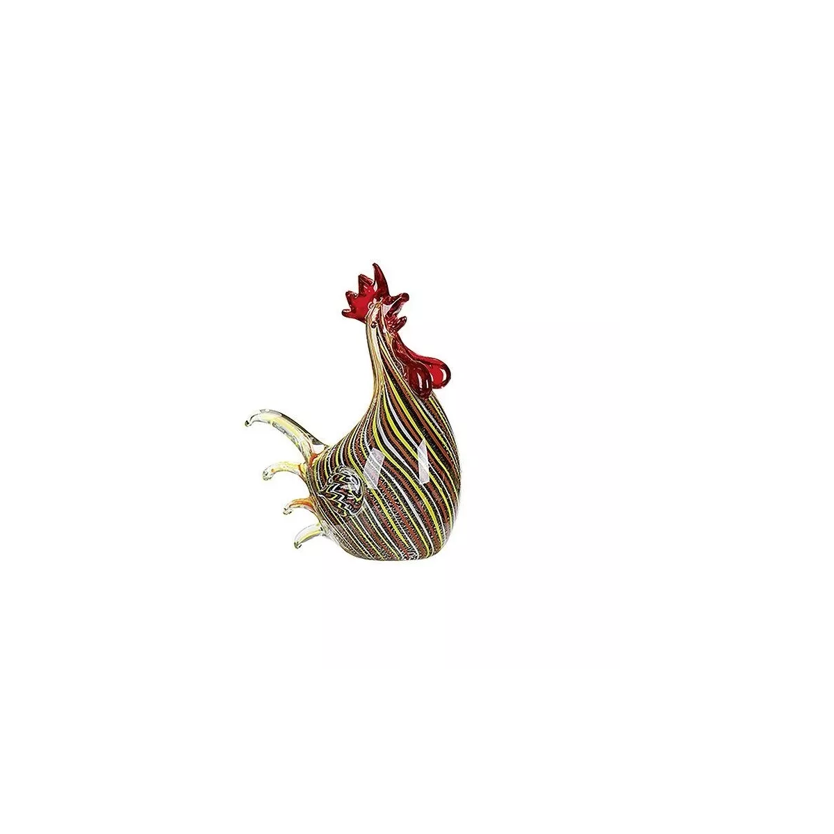 Poule Rayée en pate de verre