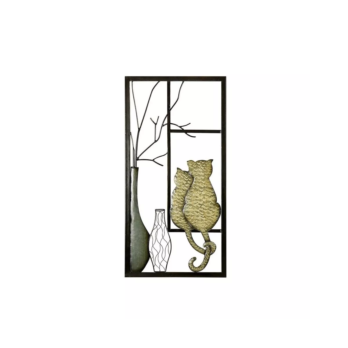 Décoration Murale 2 Chats H.80cm