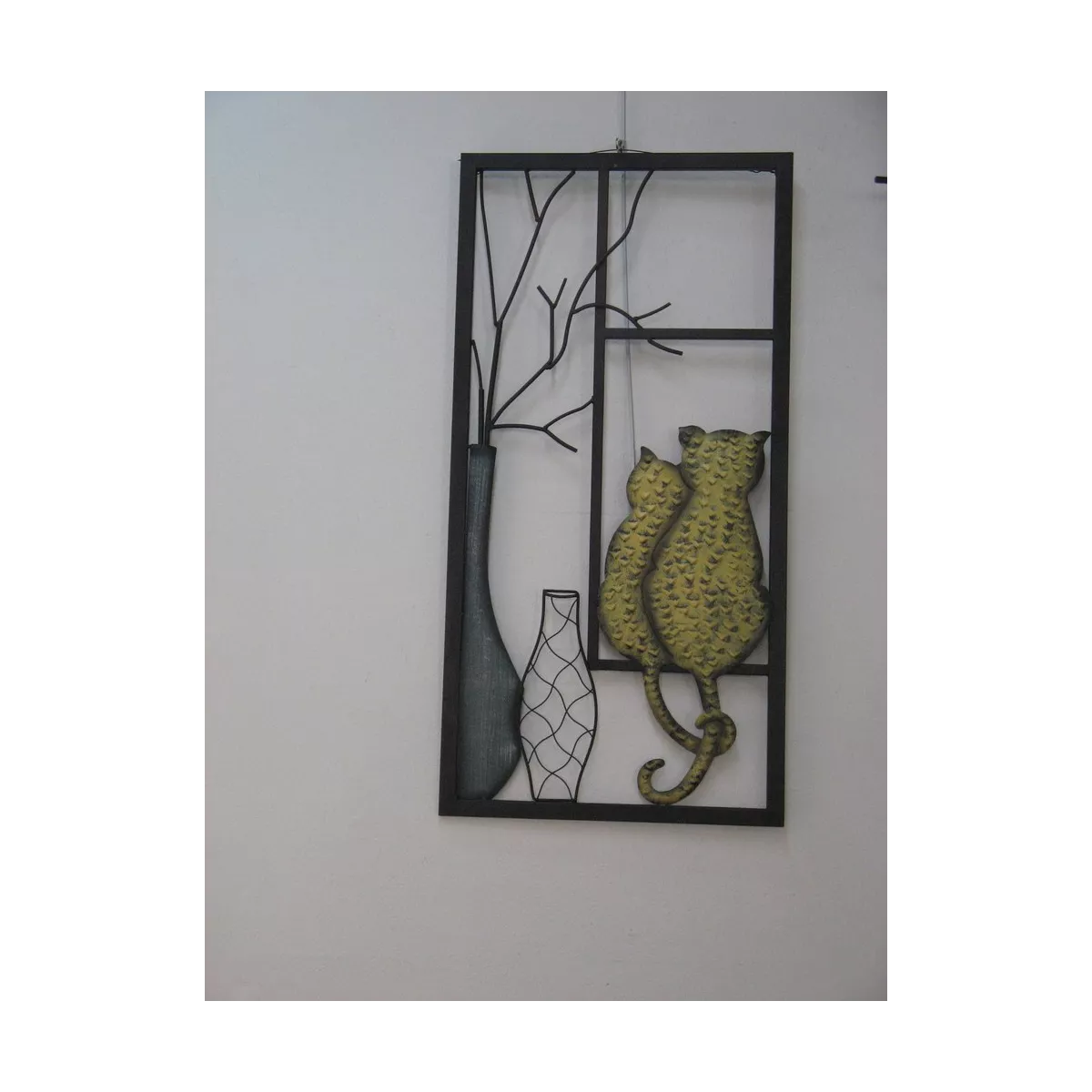 Décoration Murale 2 Chats H.80cm