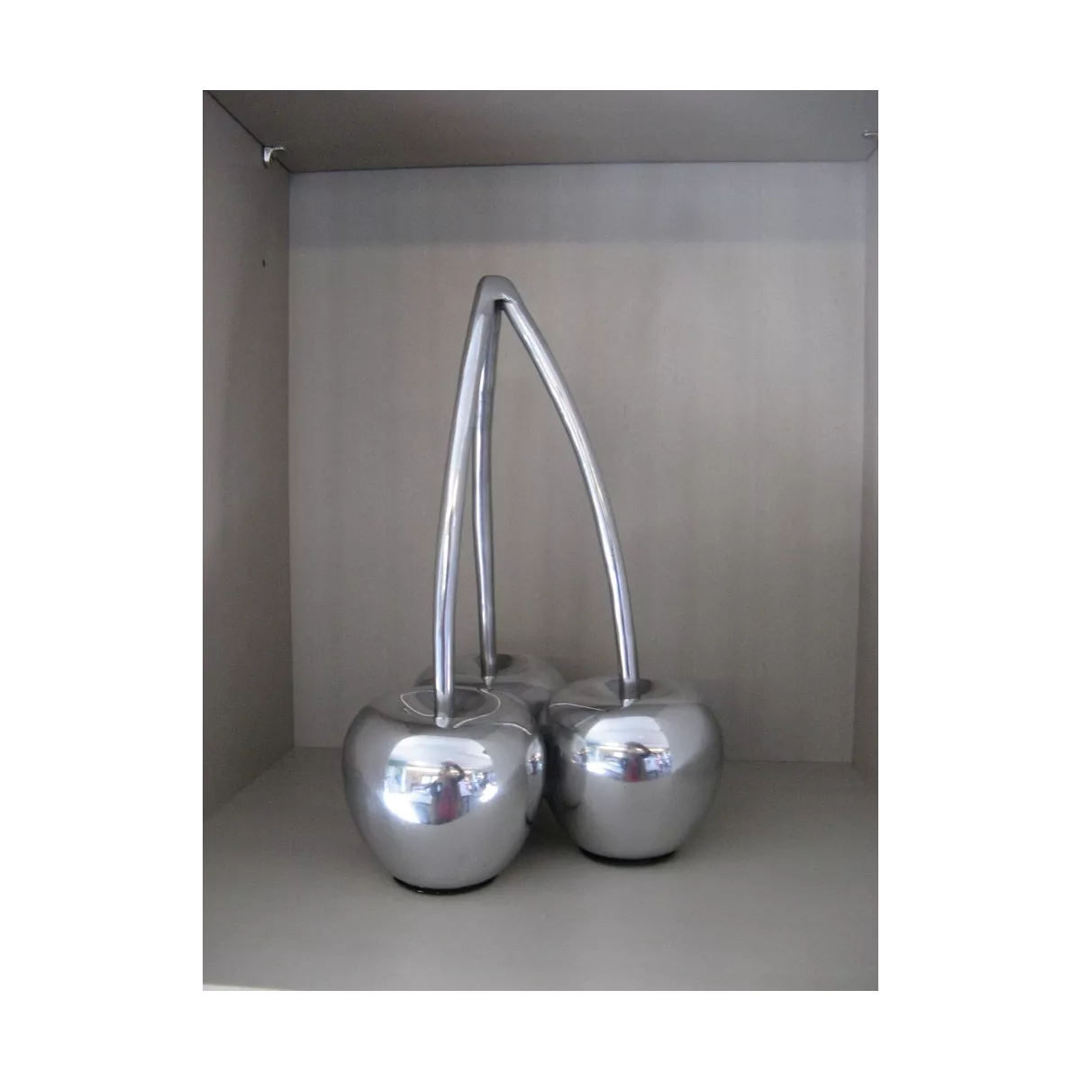 Statue 3 Cerises Argent