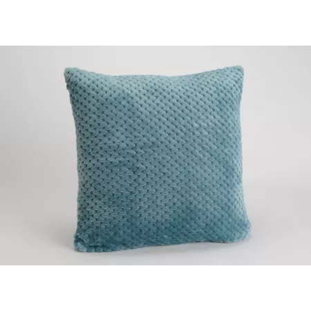 coussin damier bleu