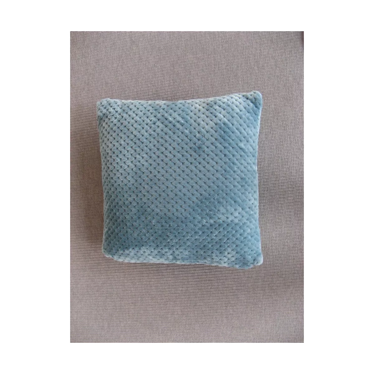 Coussin Damier Bleu Canard
