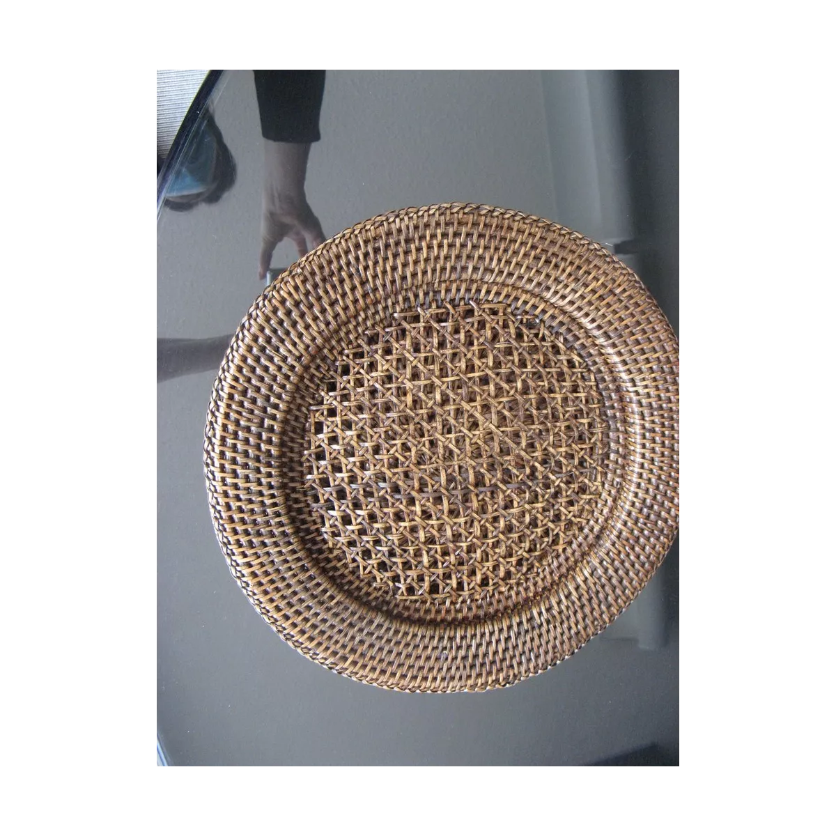 Assiette  en rotin Antique 33cm