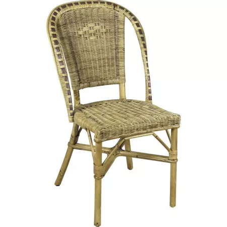 Chaise Grand Père Rotin Patiné