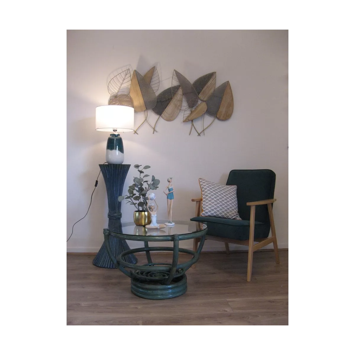 Table Basse Luna 70x70 Bleu