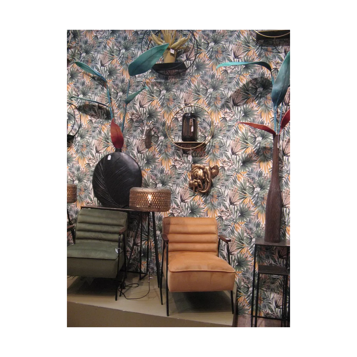 Fauteuil Hutch Velours Gris