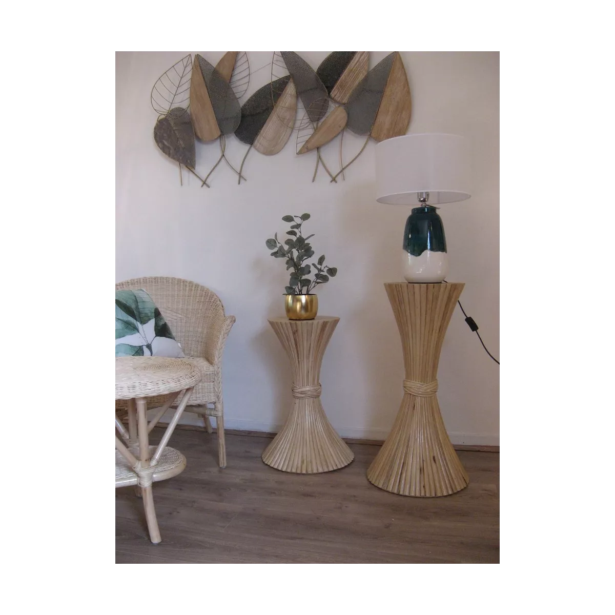 Colonne Gerbe de Blé H.78 cm Naturel