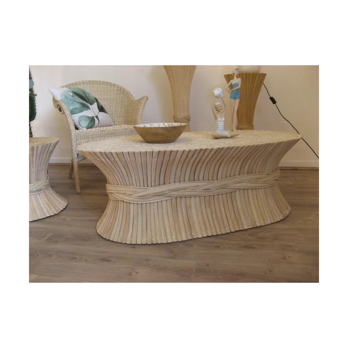Table Basse  Gerbe de Blé 114x60 Brut