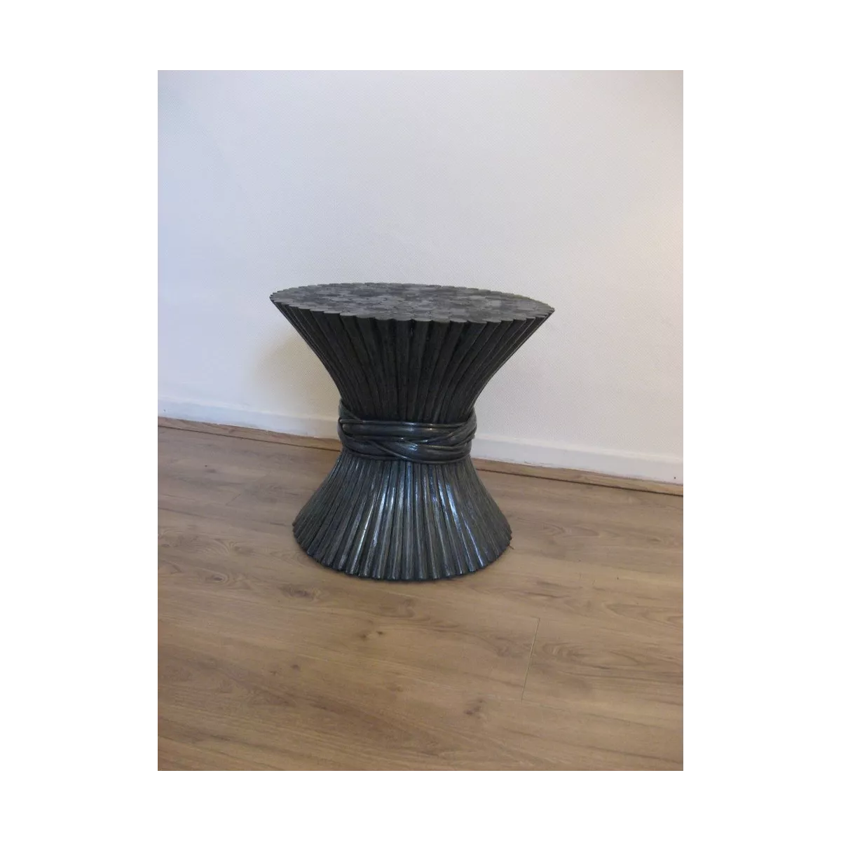 Colonne Gerbe de Blé H.40 cm Bleu