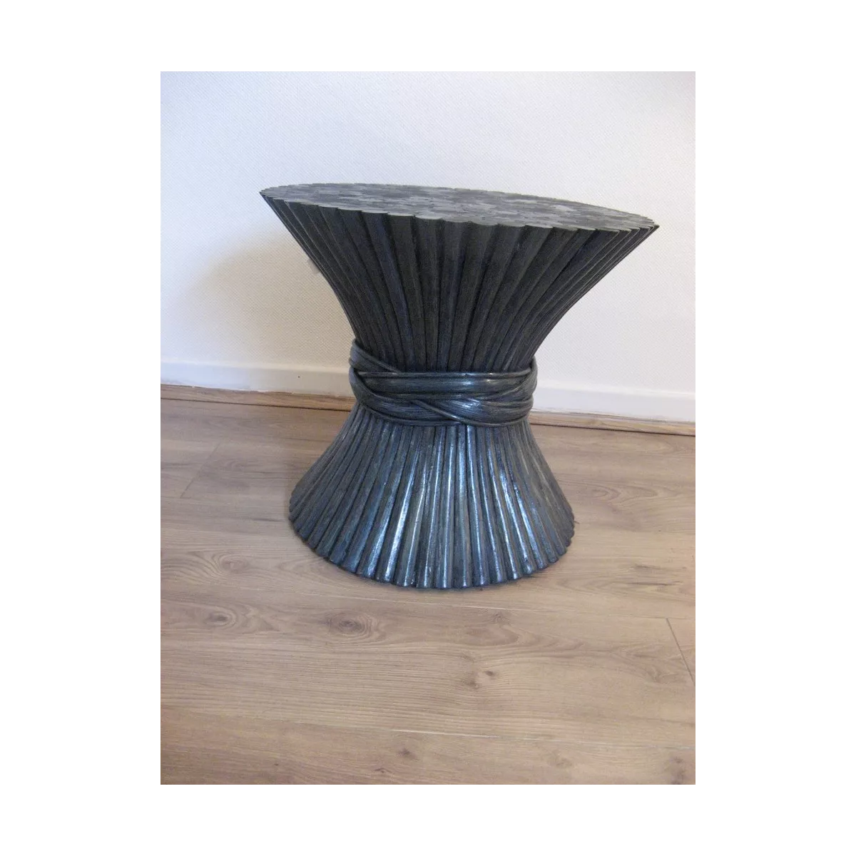 Colonne Gerbe de Blé H.40 cm Bleu