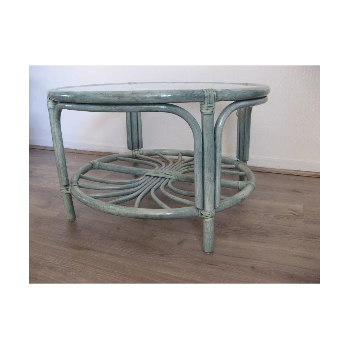 Table Basse en Rotin 77x77 Zoé Mare