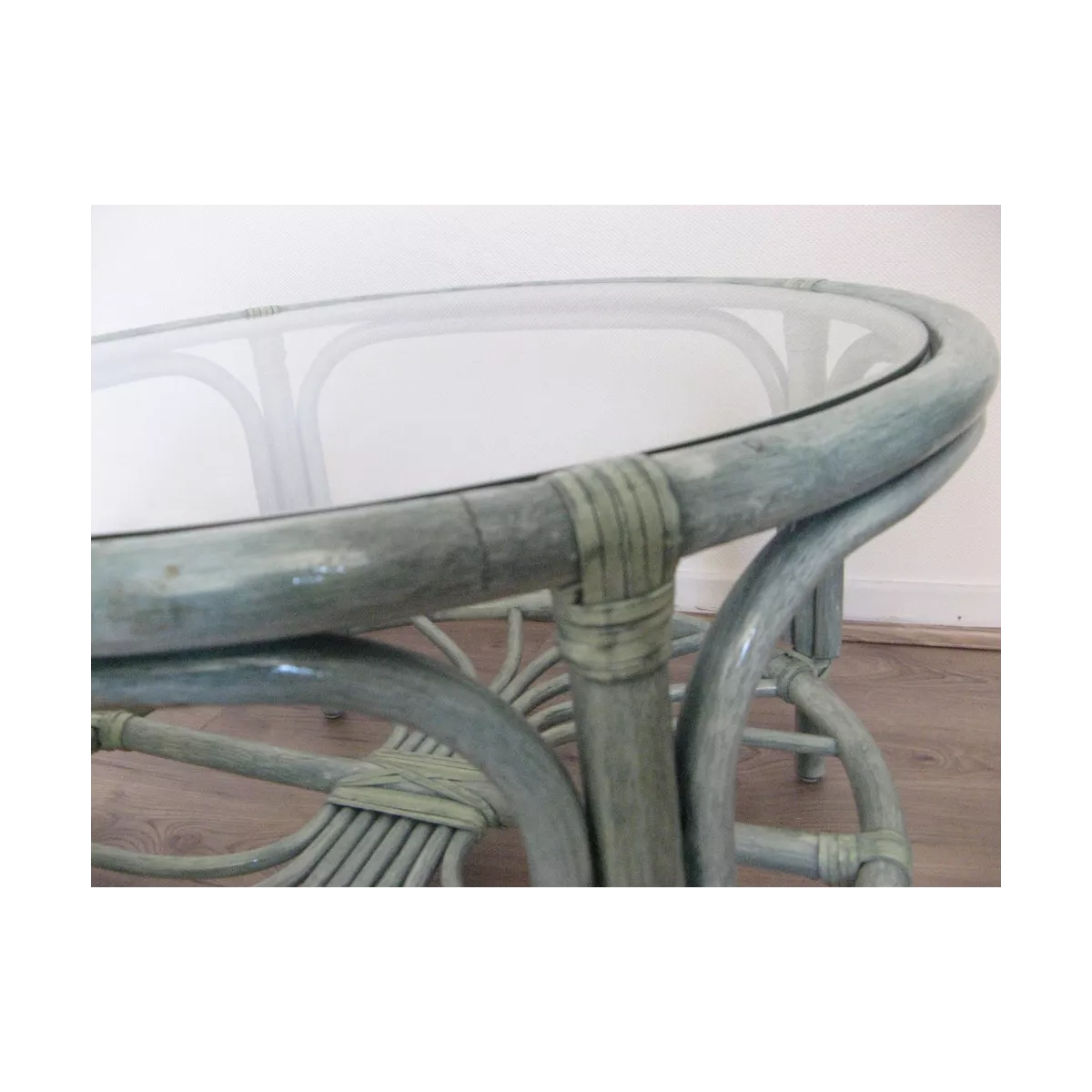 Table Basse en Rotin 77x77 Zoé Mare