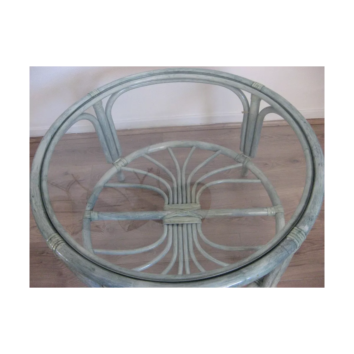 Table Basse en Rotin 77x77 Zoé Mare