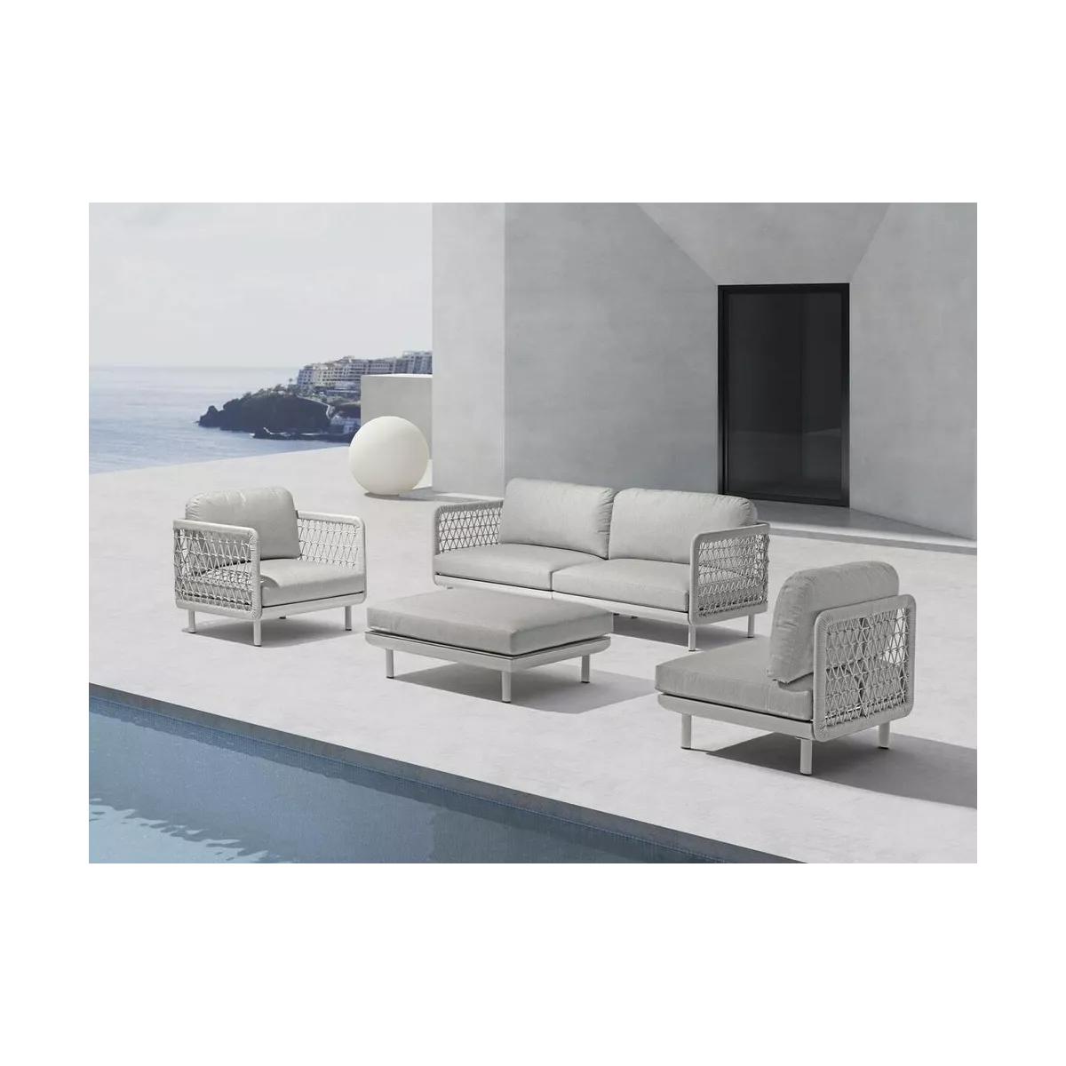 Salon Vérona : Canapé 2P + 2 Fauteuils