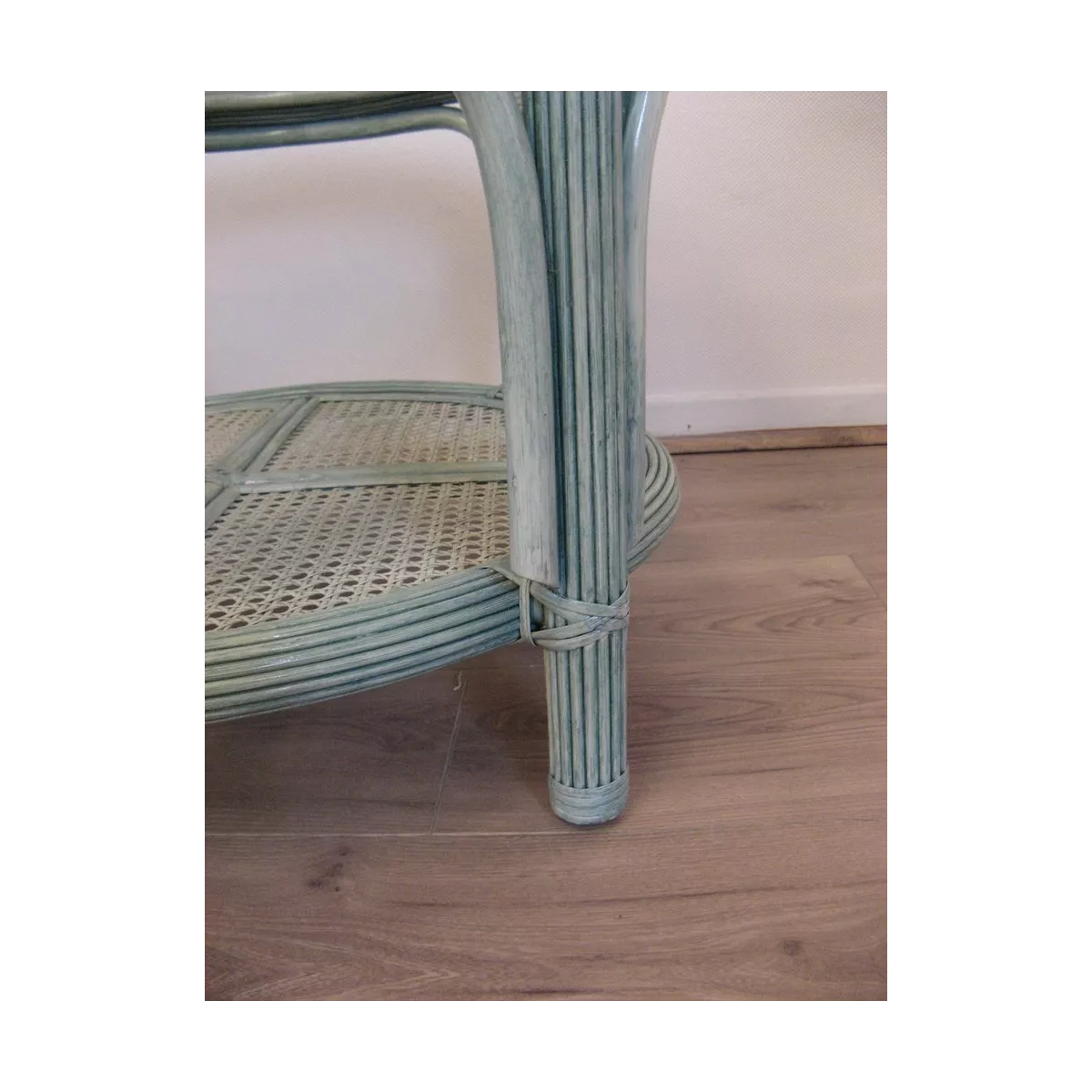 Table Basse en Rotin 77x77 Léon Mare