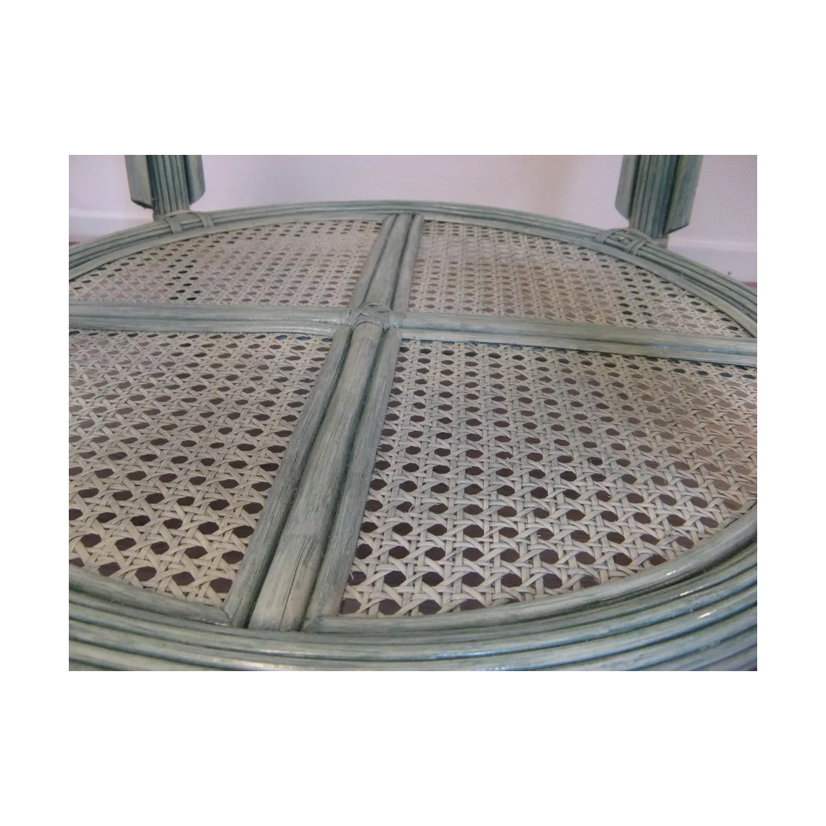 Table Basse en Rotin 77x77 Léon Mare