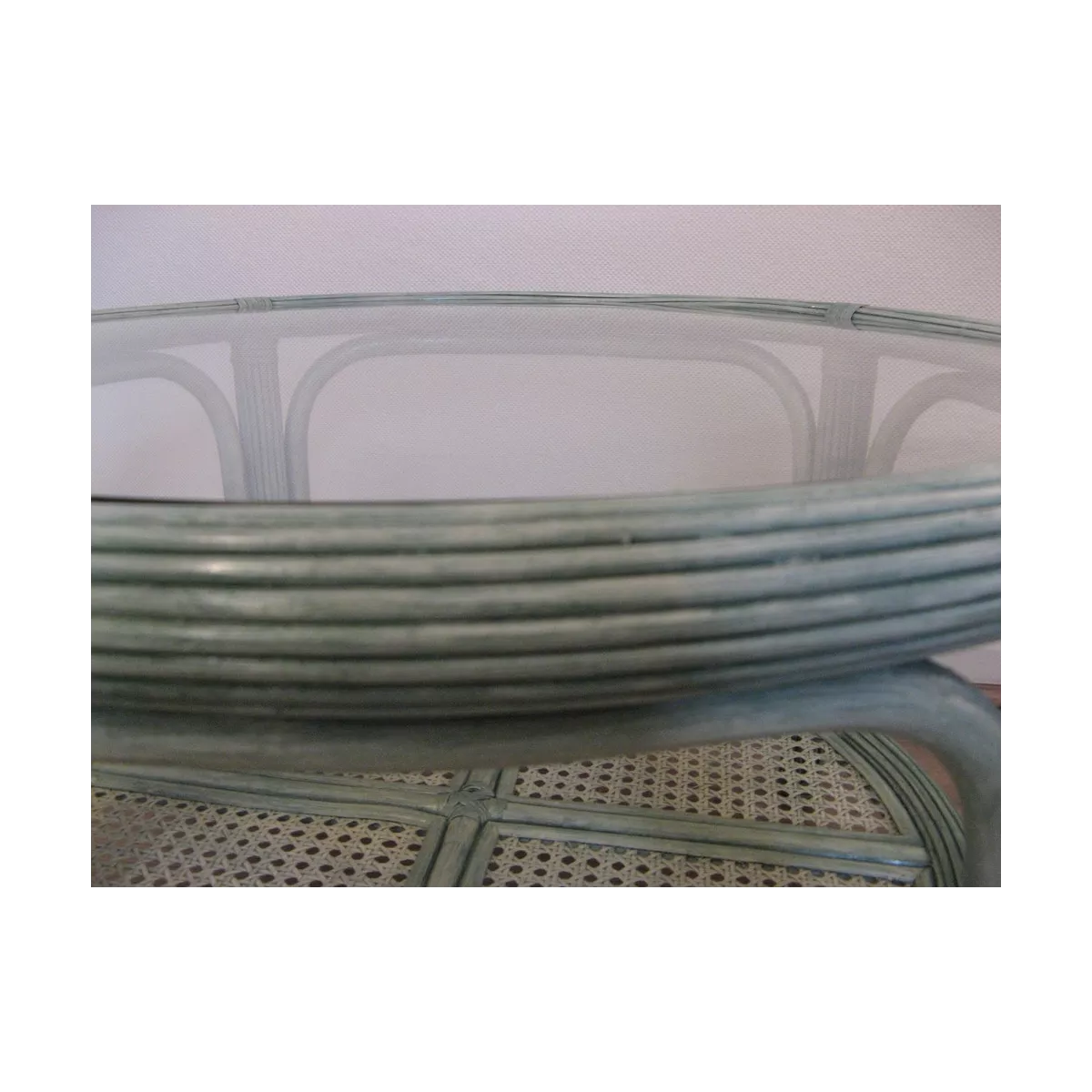 Table Basse en Rotin 77x77 Léon Mare