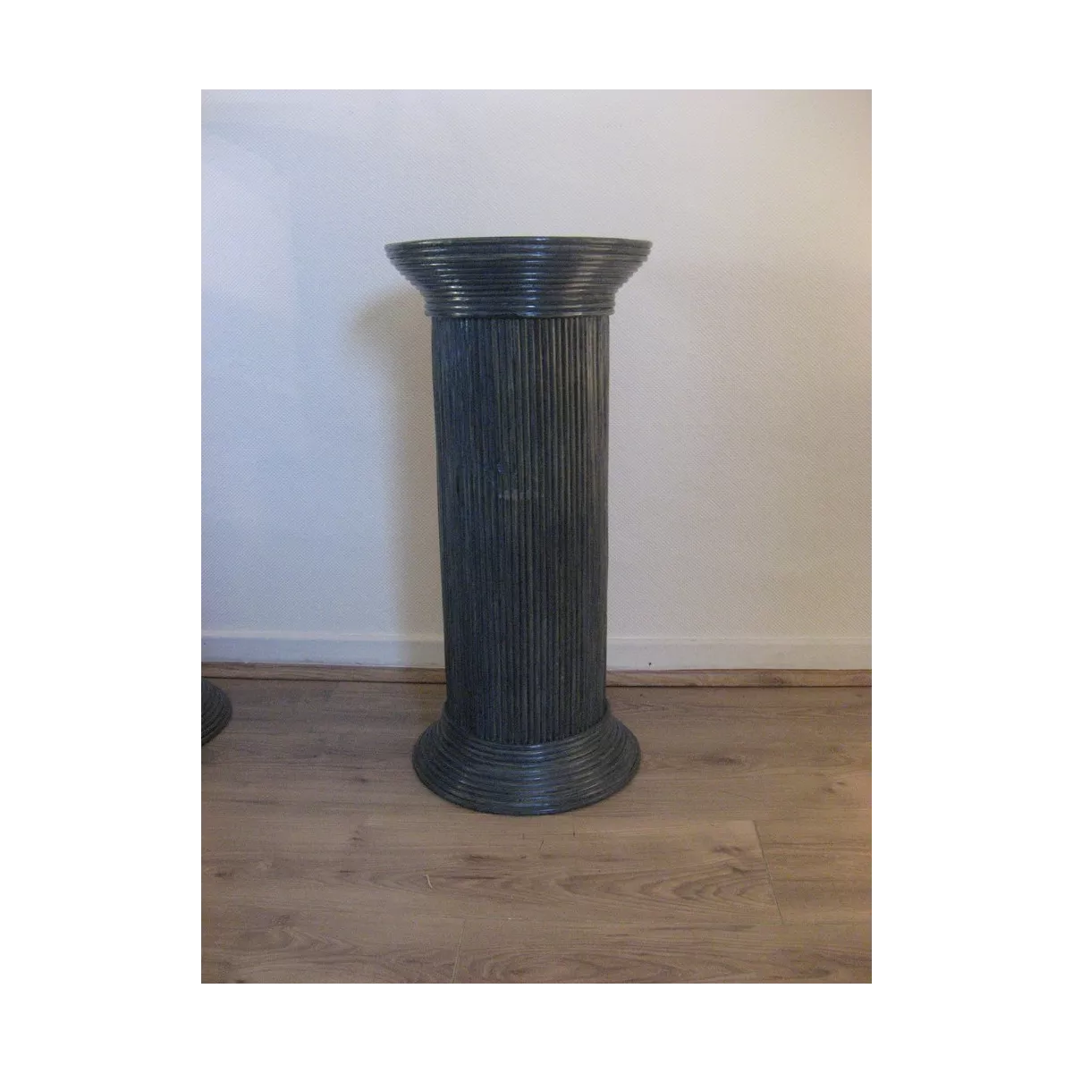 Colonne Romaine en Rotin H.91 cm Bleu
